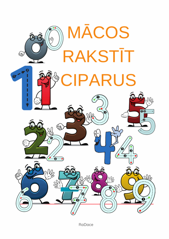 Mācos rakstīt ciparus